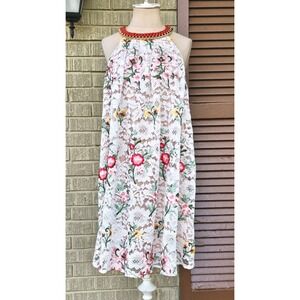 Belle Badgley Mischka Floral Lace  Halter Dress Size 12